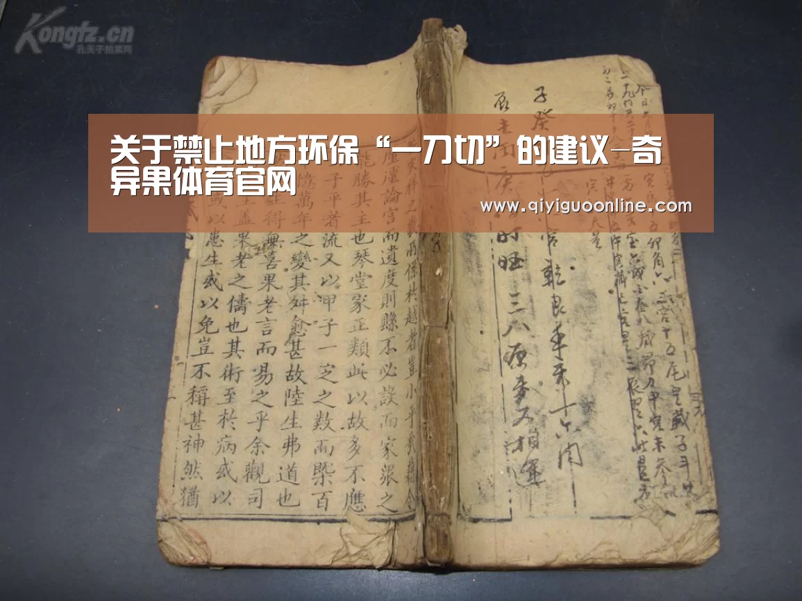关于禁止地方环保“一刀切”的建议-奇异果体育官网(图1) 奇异果体育